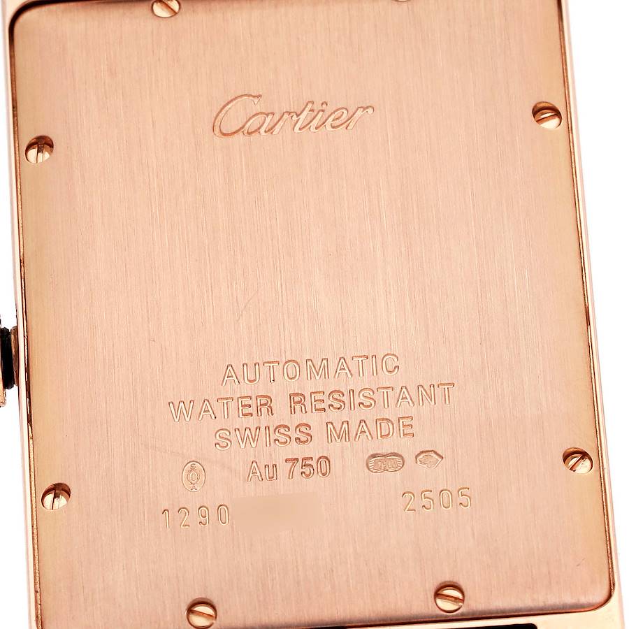 Cartier Tank Americaine Large Rose Gold Diamond Mens Watch WB704851
