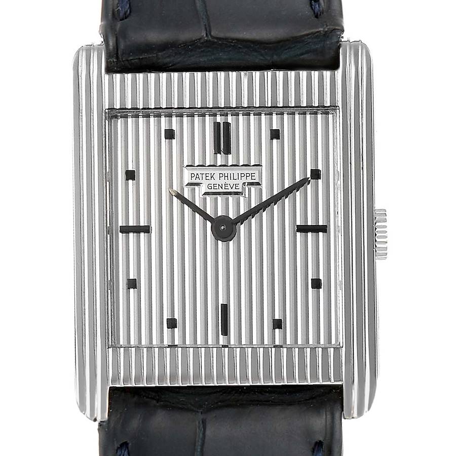 Patek Philippe Gondolo White Gold Silver Dial Vintage Mens Watch 3467