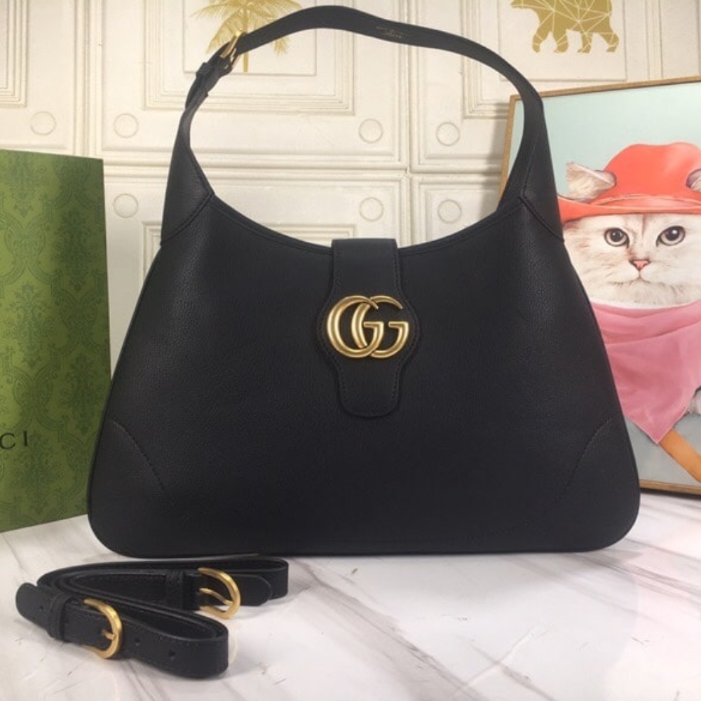 Gucci Aphrodite Medium Shoulder Bag In Black 39Cm 726274 Aaa9F 1000