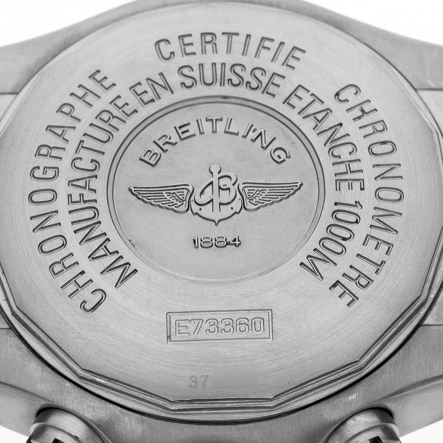 Breitling Aeromarine Chrono Avenger M1 Yellow Dial Titanium Mens Watch E73360