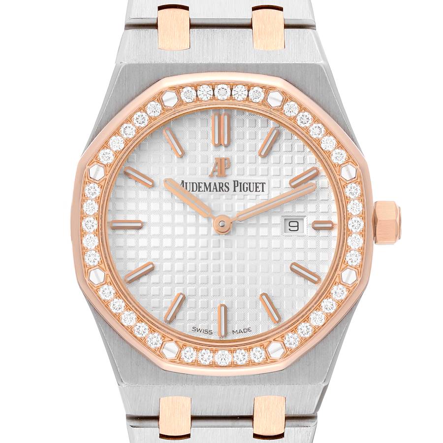 Audemars Piguet Royal Oak 33 Steel Rose Gold Diamond Ladies Watch 67651SR