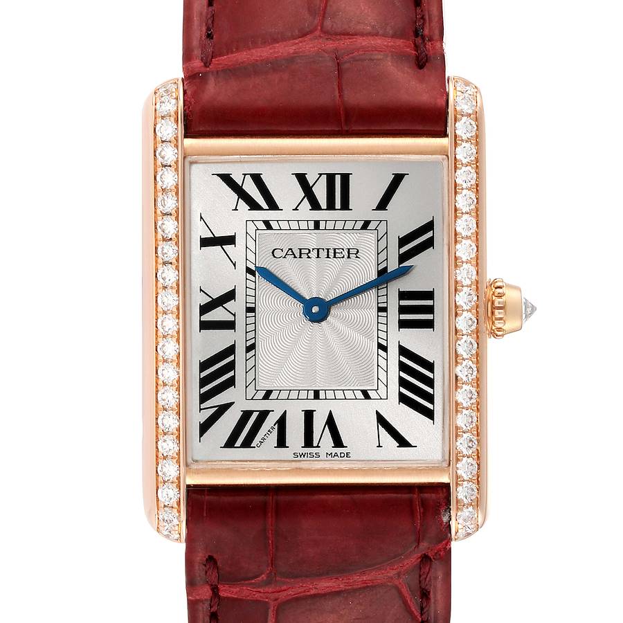 Cartier Tank Louis Rose Gold Diamond Ladies Watch WJTA0014