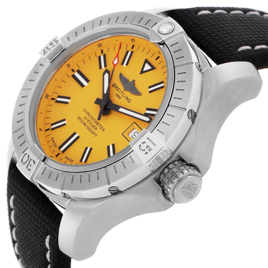 Breitling Avenger 45 Seawolf Yellow Dial Steel Mens Watch A17319