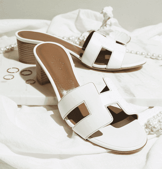 Hermes Oasis Sandals 26Mm In White