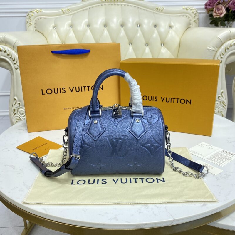 Replica Louis Vuitton Speedy Bandouliere 20 Dark Blue