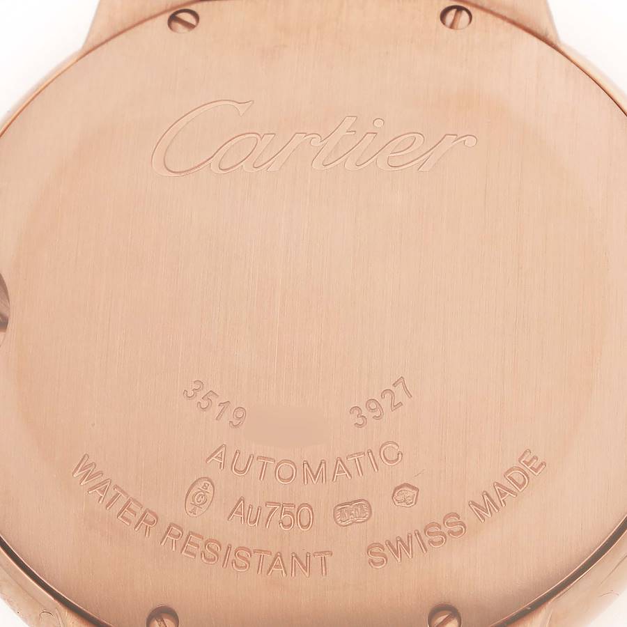 Cartier Ballon Bleu 36 Rose Gold Diamond Ladies Watch WJBB0010