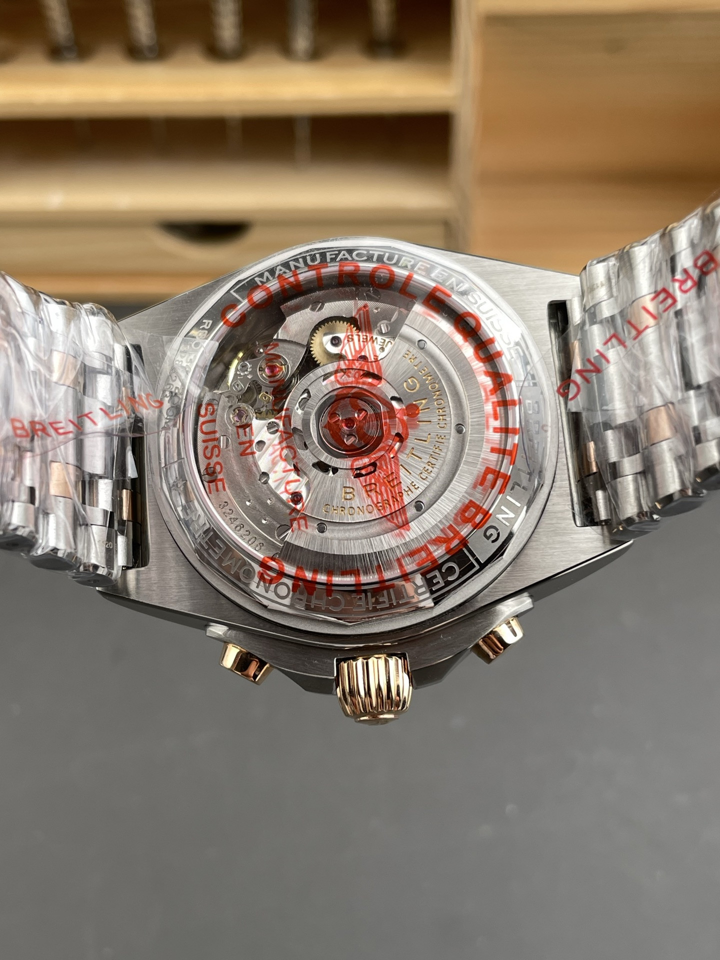 Chronomat B01 Two-tone Rose Gold Silver Dial