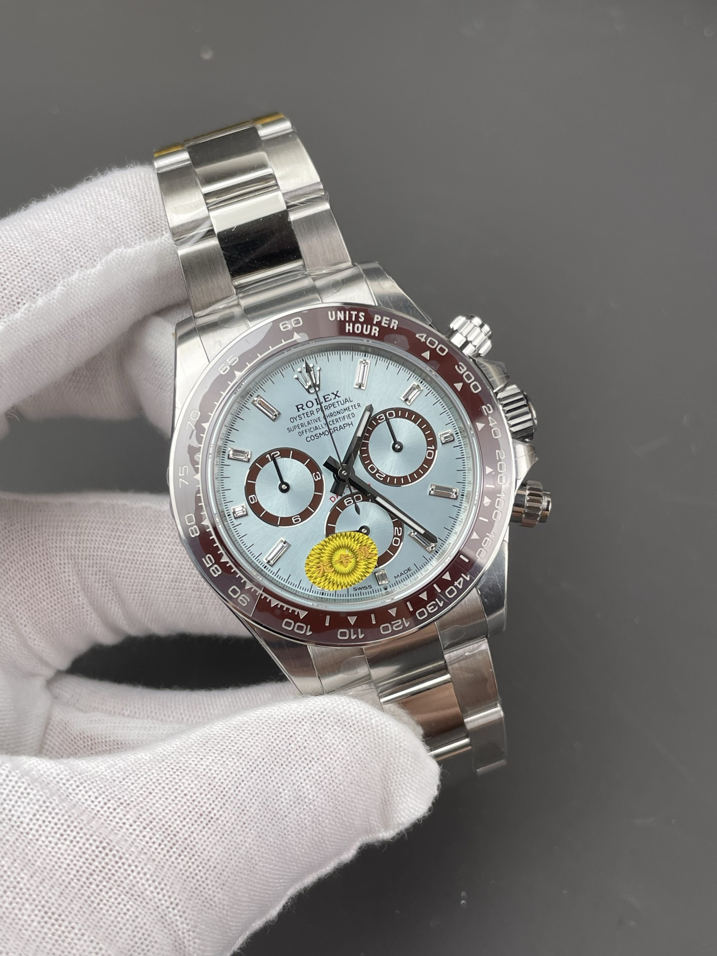 Rolex Ice Blue Diamond Hour Markers Dayton