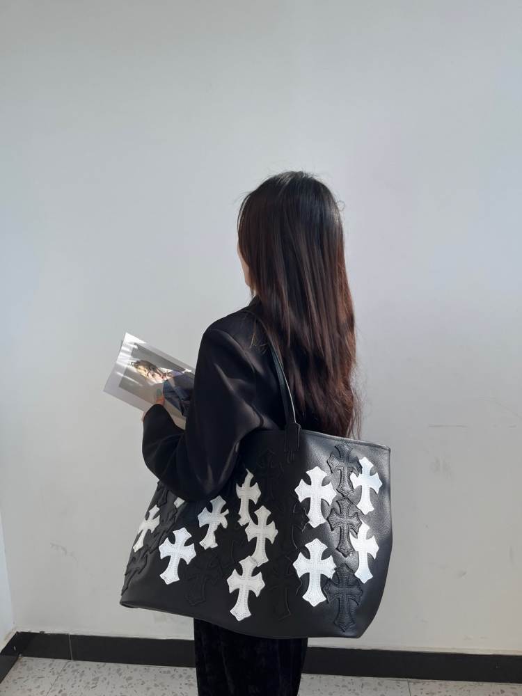 Cross Patchwork PU Tote Bag