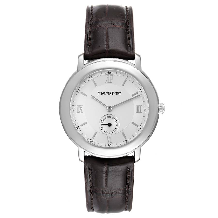 Audemars Piguet Jules 18k White Gold Silver Dial Mens Watch 15056BC