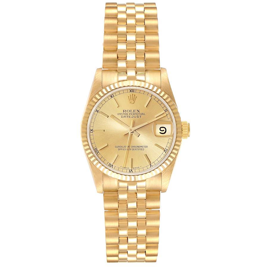 Rolex President Datejust 31 Midsize Yellow Gold Ladies Watch 68278