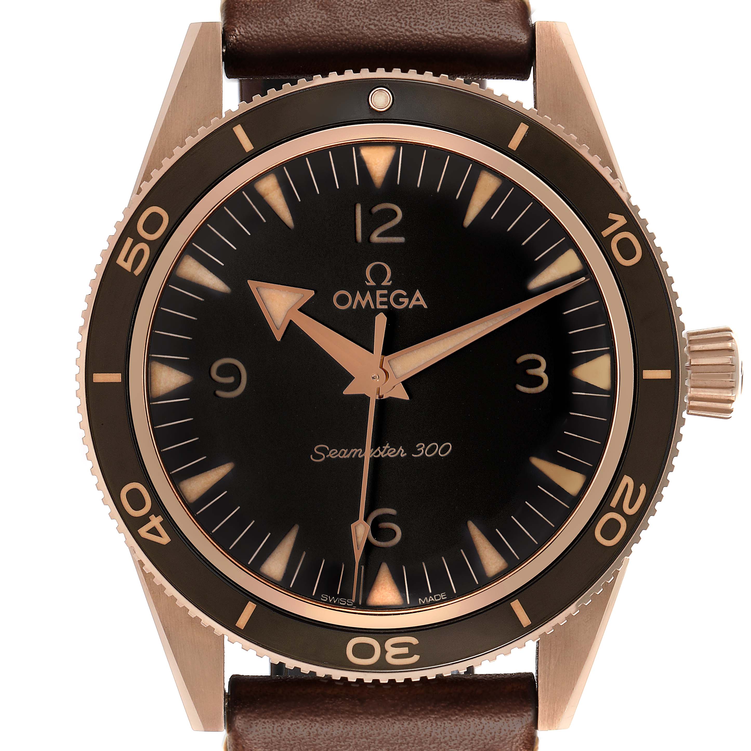 Omega Seamaster 300 Bronze Gold Mens Watch 41.0 MM 234.92.41.21.10.001
