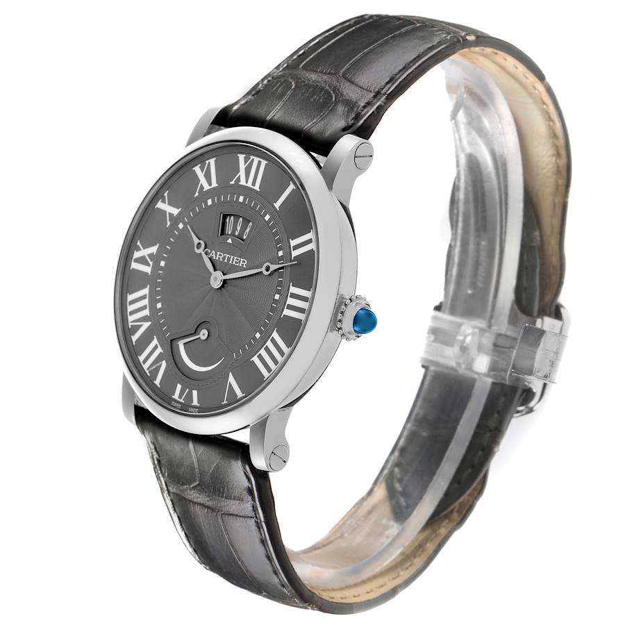 Cartier Rotonde Limited Edition White Gold Gray Dial Mens Watch W1556253