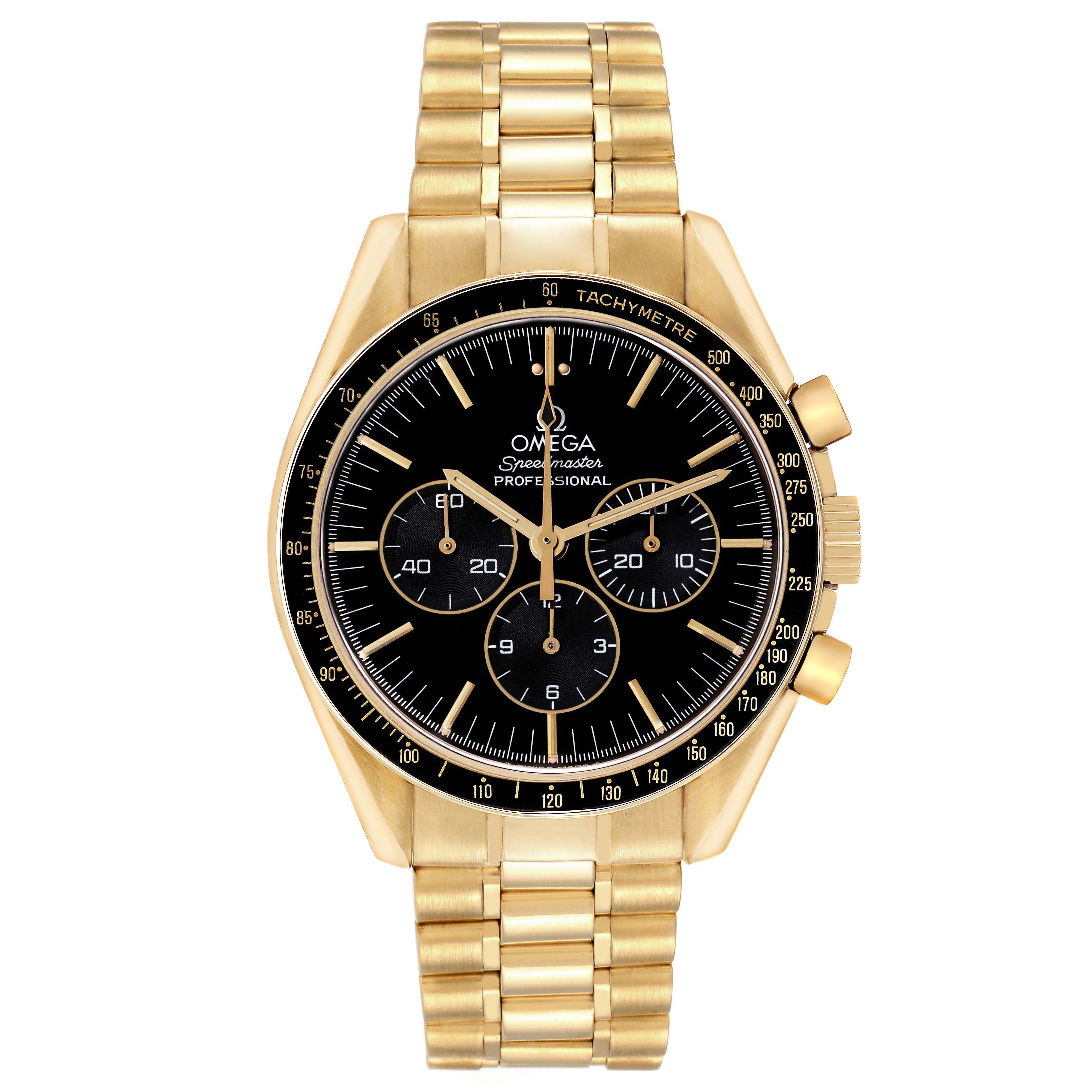 Omega Speedmaster Moonwatch Jubilee 27 CHRO C12 Yellow Gold Watch 42.0 MM 3191.50