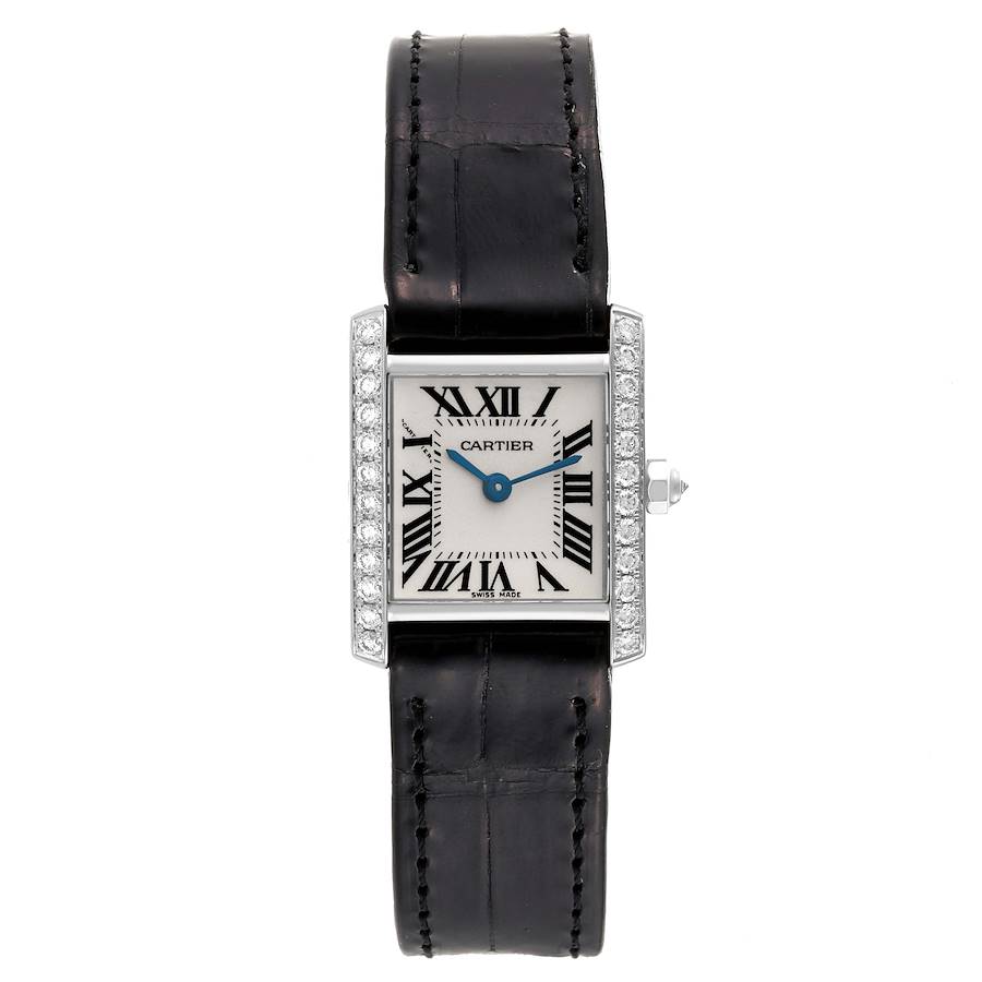 Cartier Tank Francaise White Gold Diamond Ladies Watch WE100251