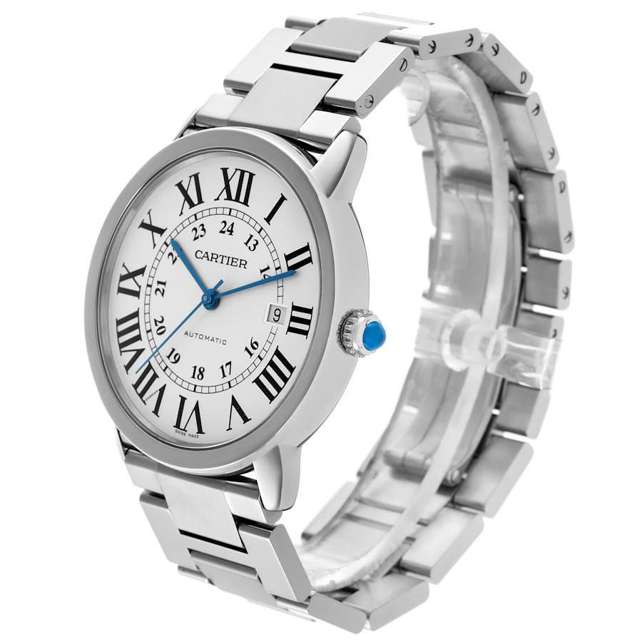 Cartier Ronde Solo XL Silver Dial Automatic Steel Mens Watch W6701011