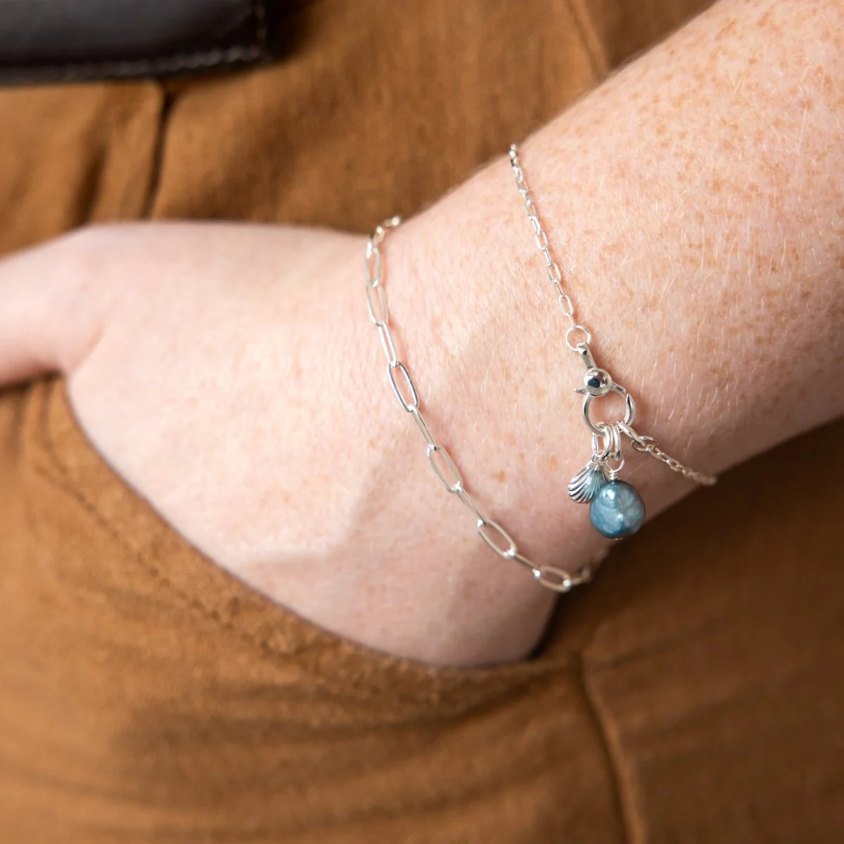 Paperclip Chain Bracelet, Sterling Silver