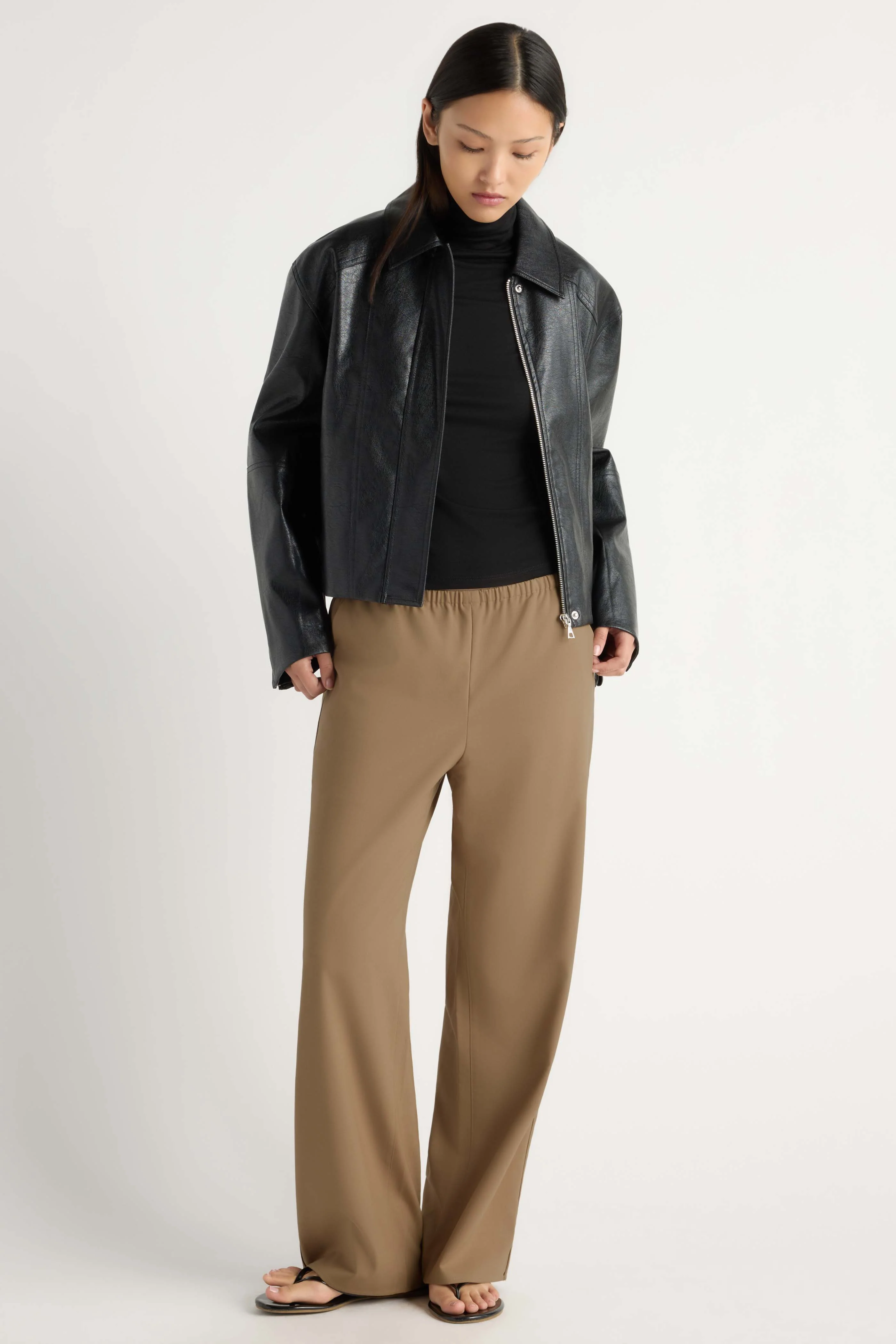 Ryder Wool-Blend Stretch-Waist Pant