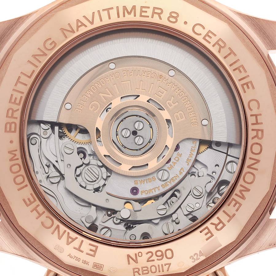 Breitling Navitimer Aviator 8 B01 Rose Gold Mens Watch RB0117