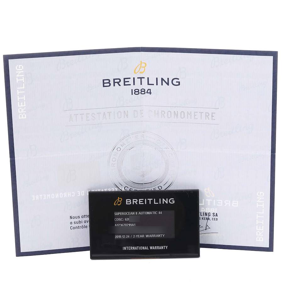 Breitling Superocean II Yellow Dial Steel Mens Watch A17367