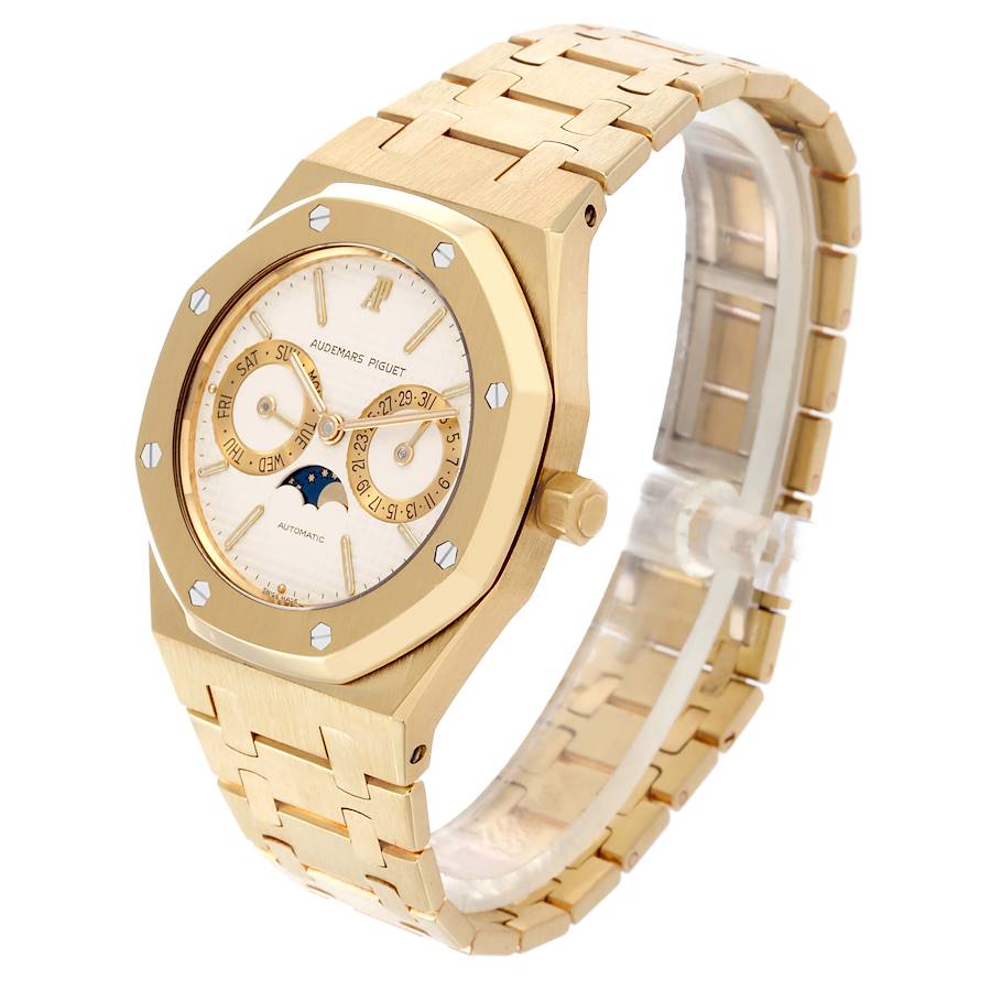 Audemars Piguet Royal Oak Yellow Gold Day Date Moonphase Mens Watch 25594BA
