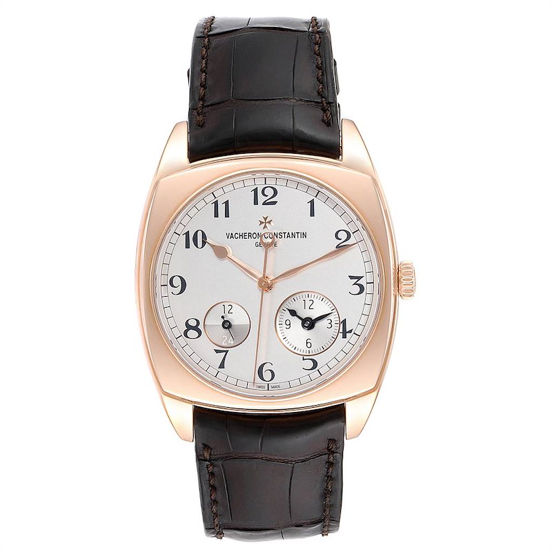 Vacheron Constantin Harmony Dual Time Rose Gold Mens Watch 7810S