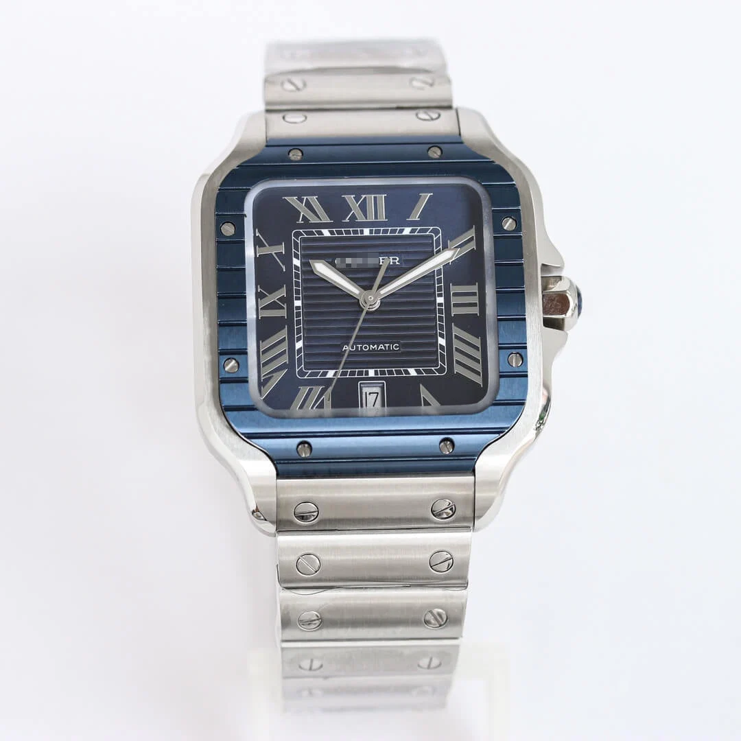 SANTOS GF FACTORY BLUE BEZEL