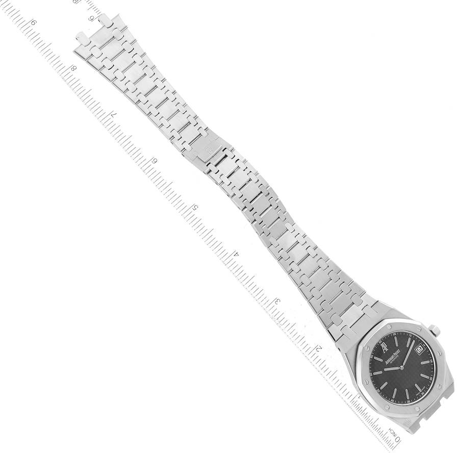 Audemars Piguet Royal Oak Black Dial Steel Mens Watch 15202ST
