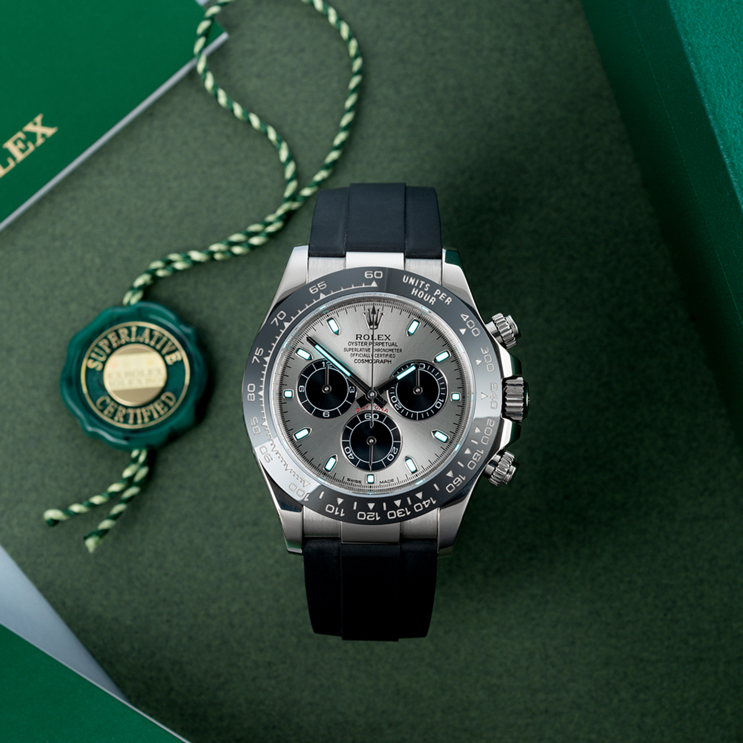 ??Limited Time Offer -Rolex Daytona White Gold Steel Grey Dial Oysterflex Strap 116519ln-0027