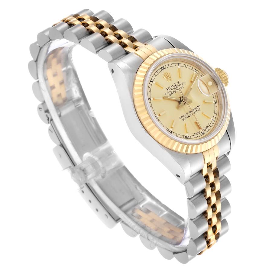 Rolex Datejust Steel Yellow Gold Champagne Dial Ladies Watch 69173