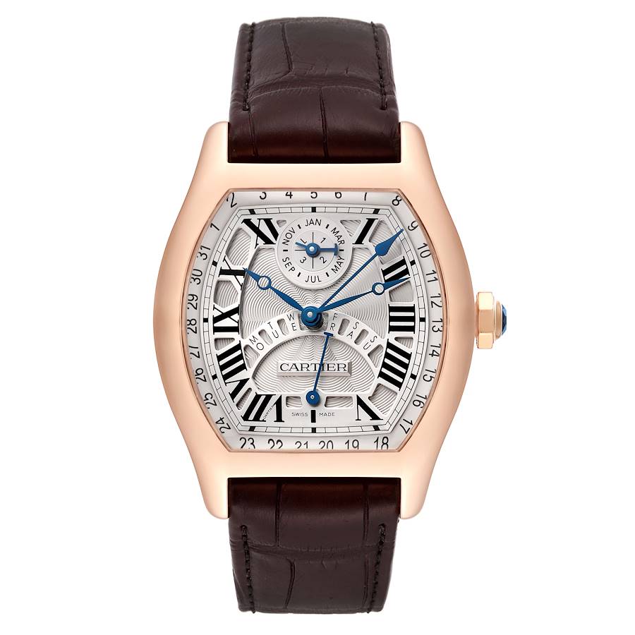 Cartier Tortue Perpetual Calendar Automatic Rose Gold Mens Watch W1580045
