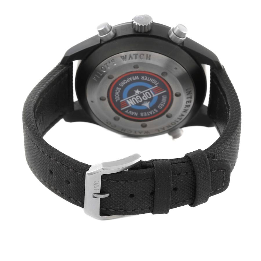 IWC Pilot Top Gun Rattrapante Chrono Mens Ceramic Watch IW379901