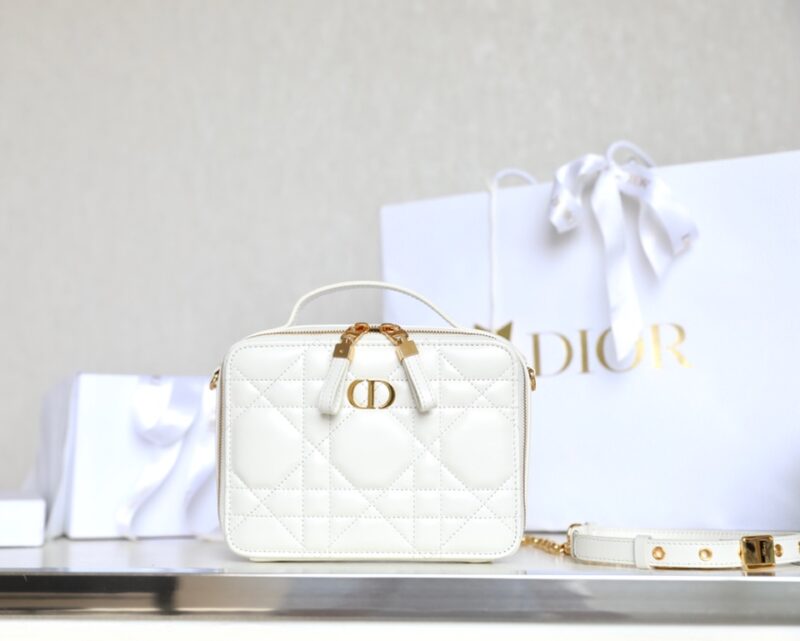 Replica Dior Caro Box Bag White
