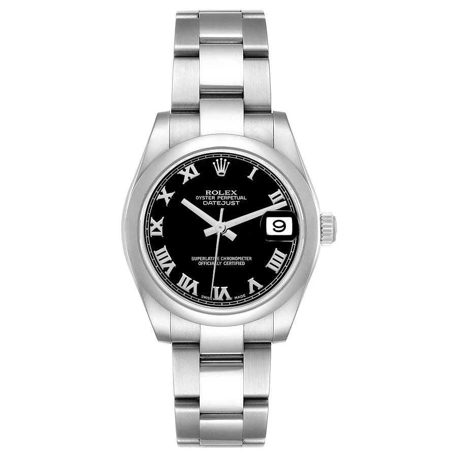 Rolex Datejust Midsize Black Dial Steel Ladies Watch 178240