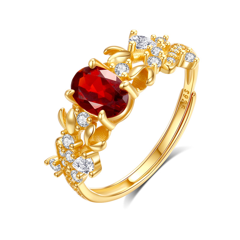 GemVibra Open Statement Ring with Mixed Crystals & Rhinestone Accents