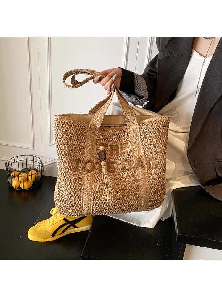 Bohemian Solid Weave Tote Bag