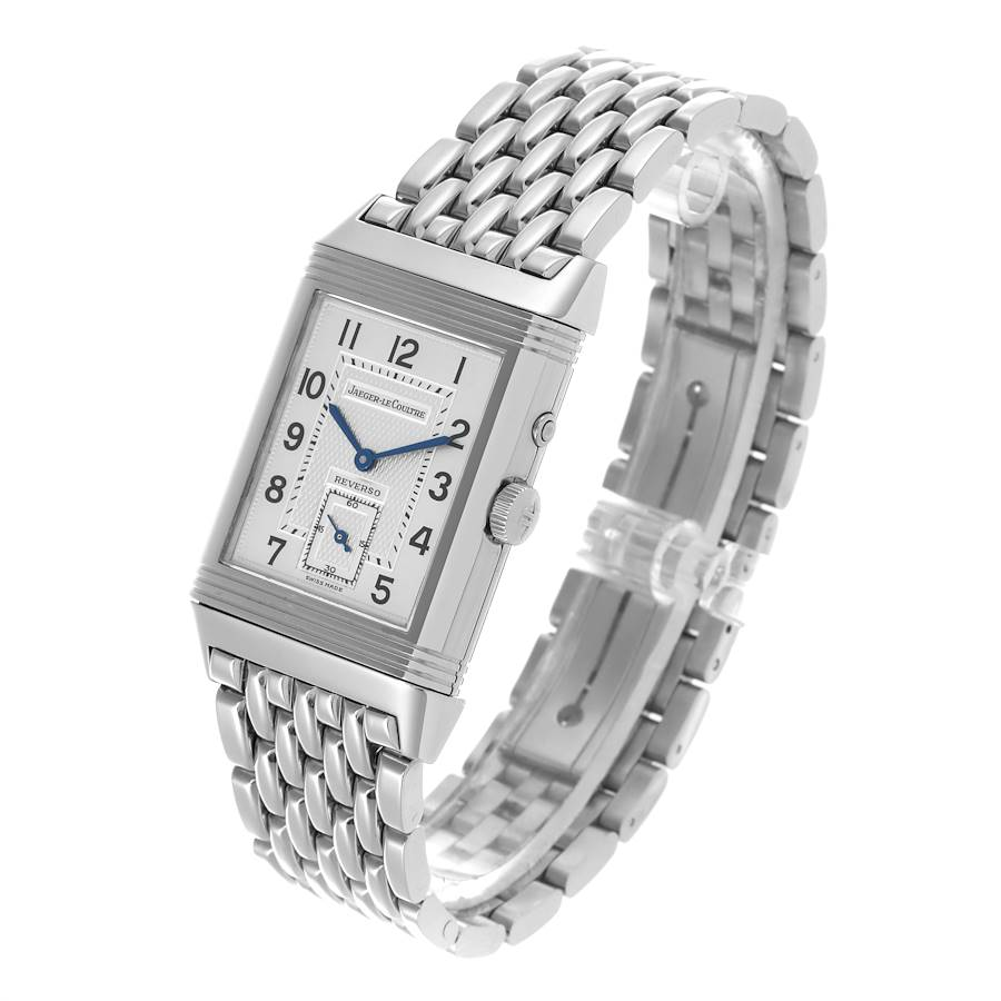Jaeger LeCoultre Reverso Duo Day Night Steel Watch 270.8.54 Q270854
