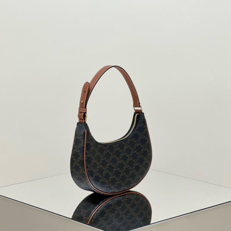 Replica Celine Triomphe Moon Bag Brown