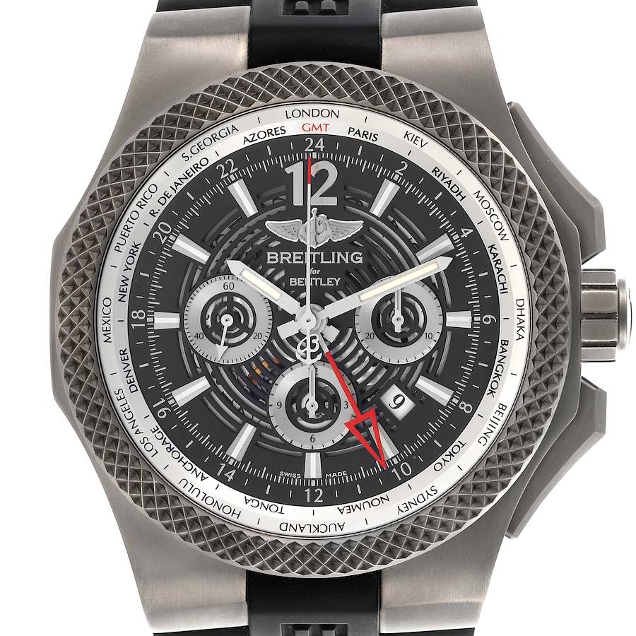 Breitling Bentley GMT Light Body Grey Dial Titanium Mens Watch EB0432