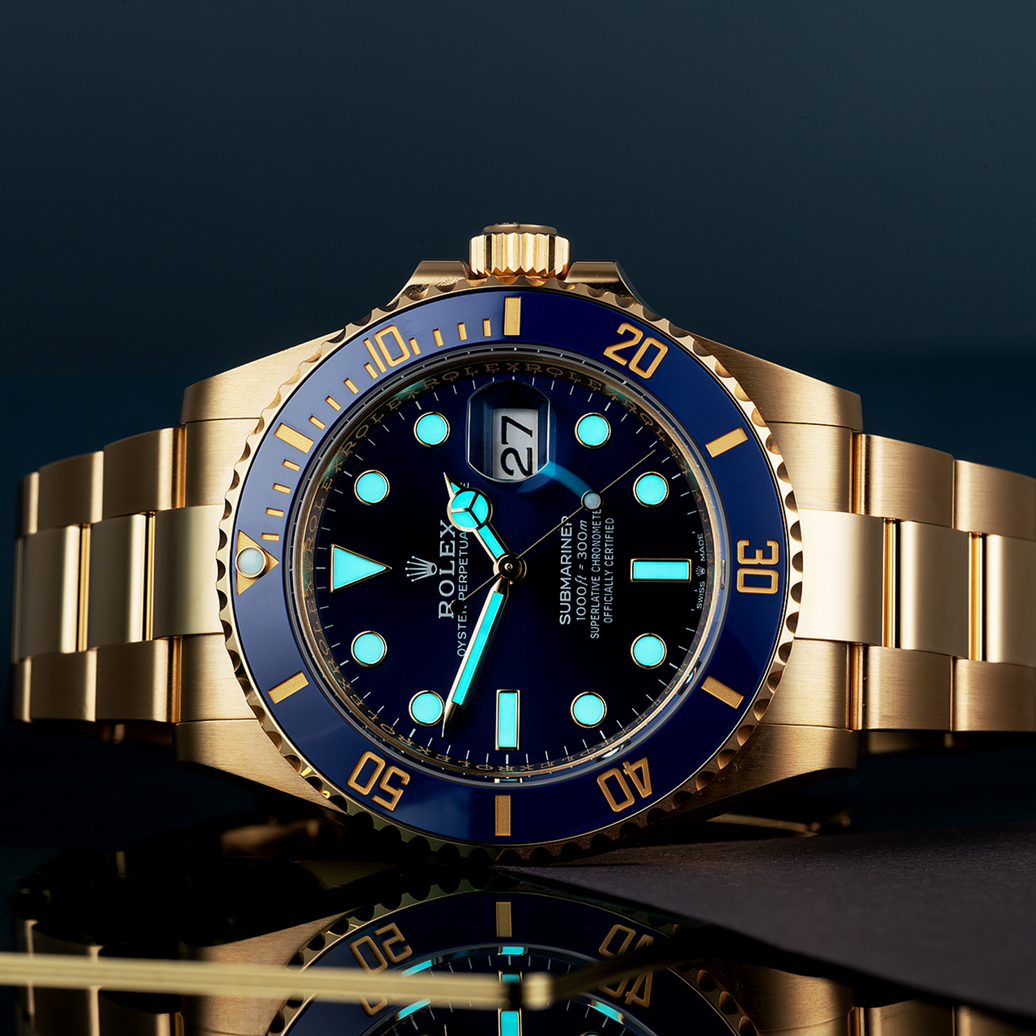 Rolex Submariner Date Oyster 18k Yellow Gold 41mm 126618LB-0002 Unworn