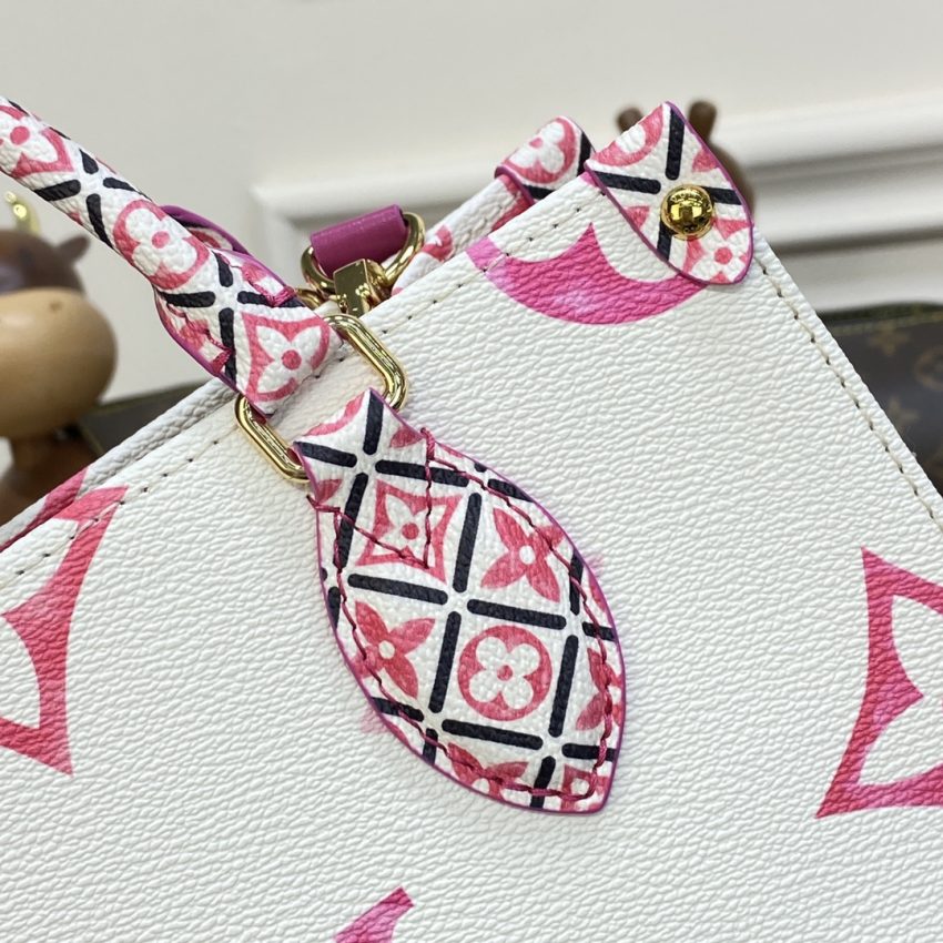Replica LV Onthego PM Pink&White