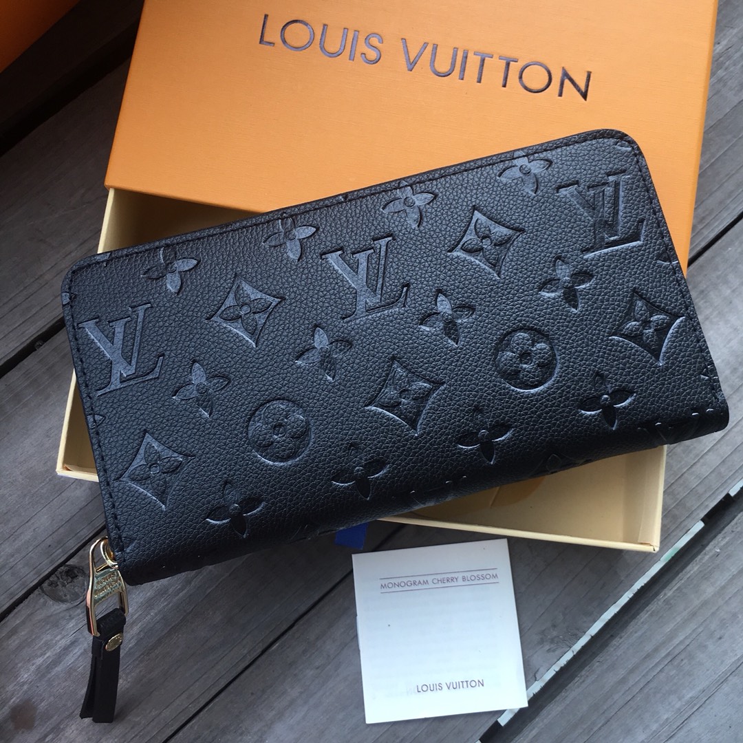Louis Vuitton Zippy Wallet Monogram Empreinte Black 19cm M61864