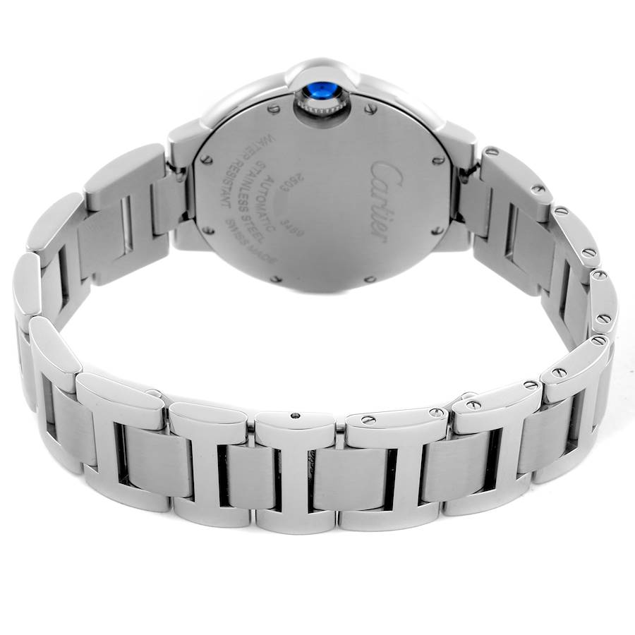 Cartier Ballon Bleu Red Dial Steel Ladies Watch WSBB0048