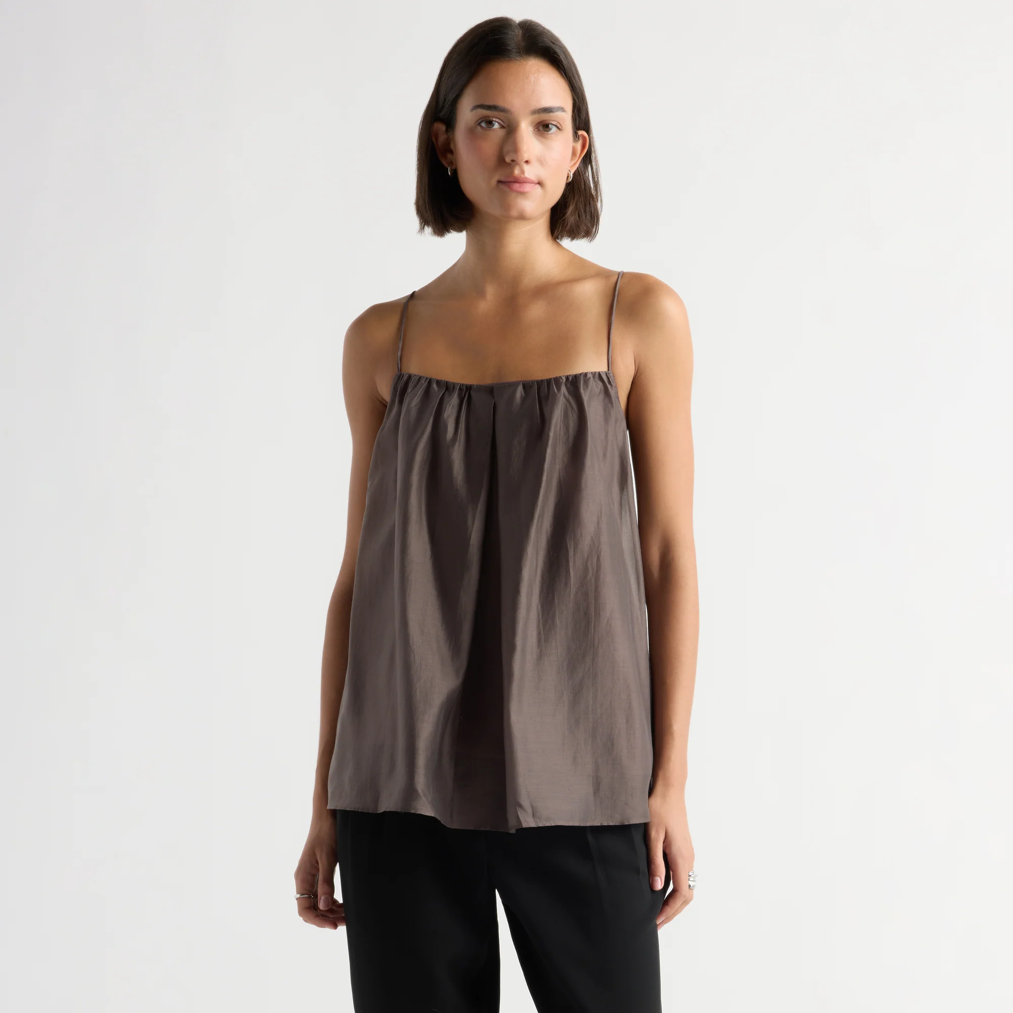 Delphine Satin Tunic Cami Top