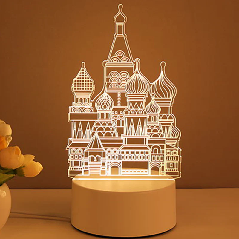 3D Lamp Acrylic USB LED Night