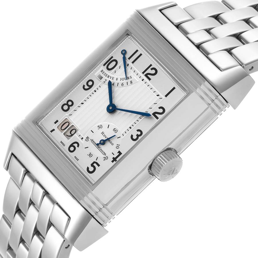 Jaeger LeCoultre Reverso Grande Date Steel Mens Watch 240.8.15 Q3008120