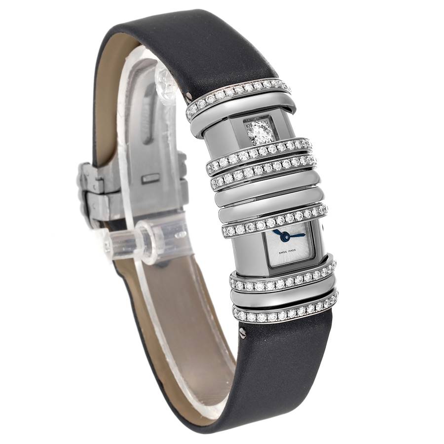 Cartier Declaration White Gold Titanium Diamond Ladies Watch WT000450