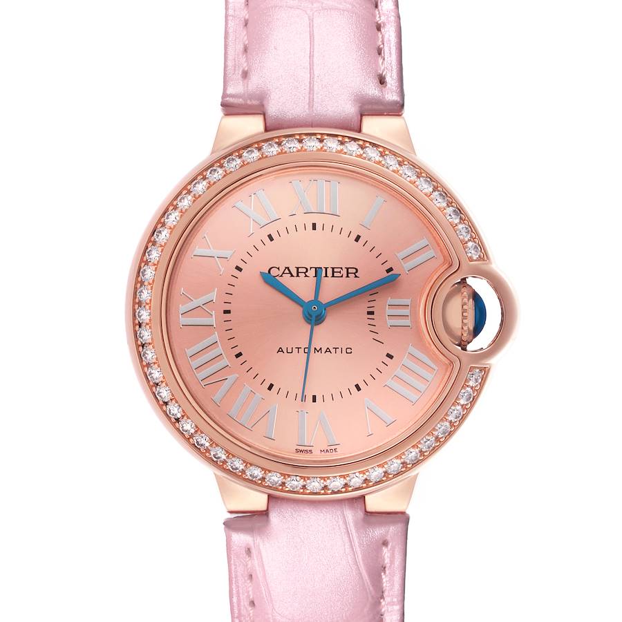 Cartier Ballon Bleu Rose Gold Diamond Ladies Watch WJBB0076