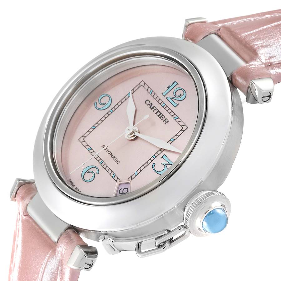 Cartier Pasha C Medium Pink Blue Limited Edition Watch W3108199