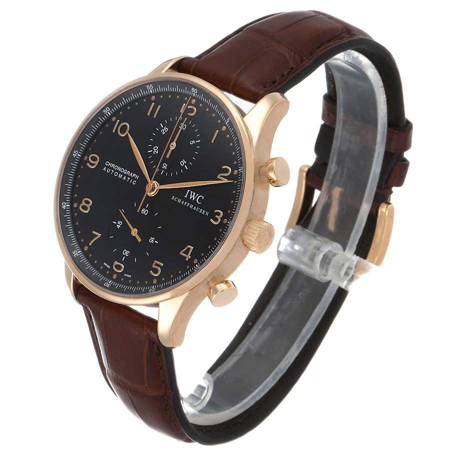 IWC Portuguese Chrono Automatic 18k Rose Gold Mens Watch IW371482